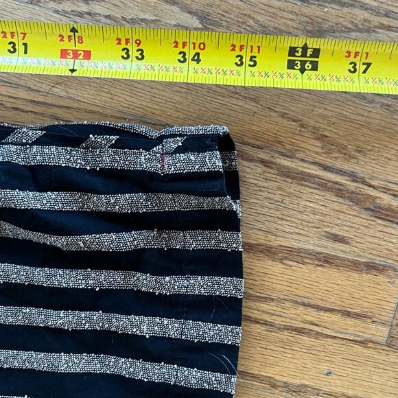 XIRENA Kalvyn Black Champagne Stripe Textured Drawstring Pants   Women's Size S - Picture 6 of 8